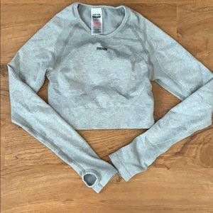 GYMSHARK FLEX SPORTS LONG SLEEVE CROP TOP